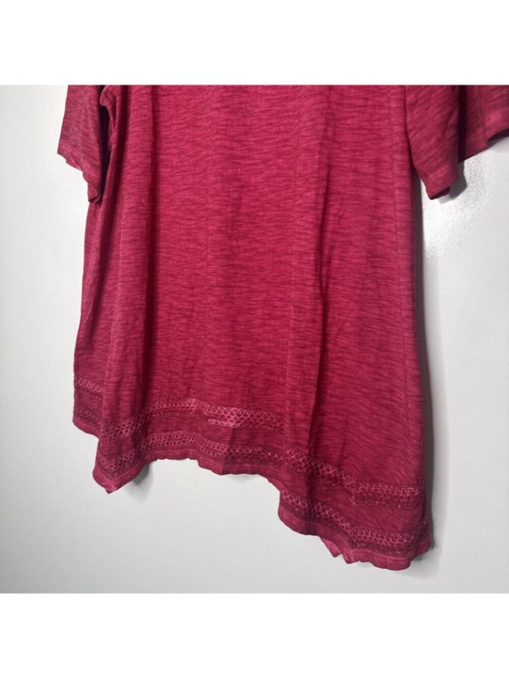 LOGO by Lori Goldstein Tunic Top 2X Short Sleeve Cotton Pink NWT - Picture 5 of 11